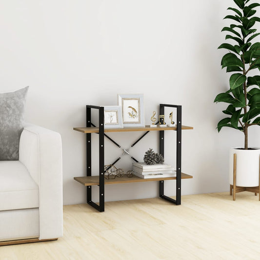 Boekenkast met 2 schappen 80x30x70 cm massief grenenhout is nu te koop bij PeponiXL, paradijselijk wonen!