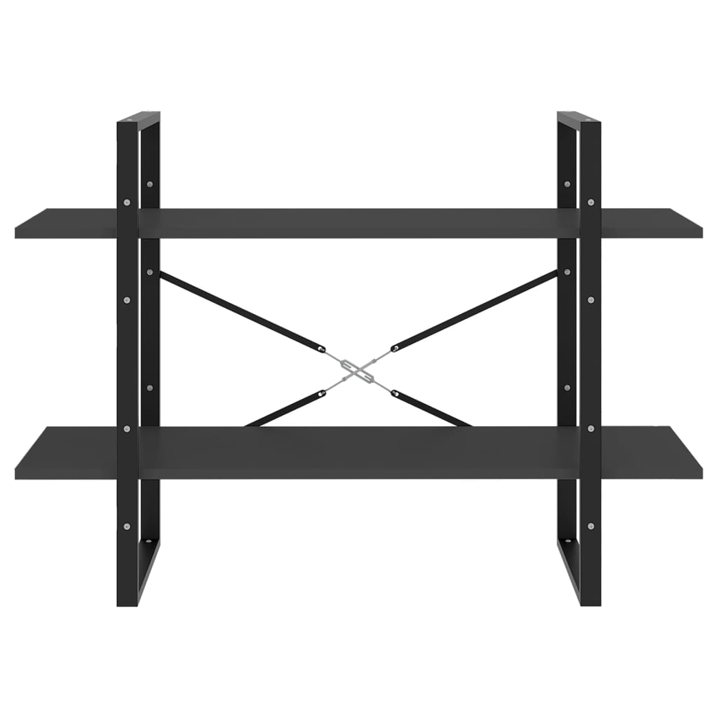 Boekenkast met 2 schappen 100x30x70 cm spaanplaat grijs is nu te koop bij PeponiXL, paradijselijk wonen!