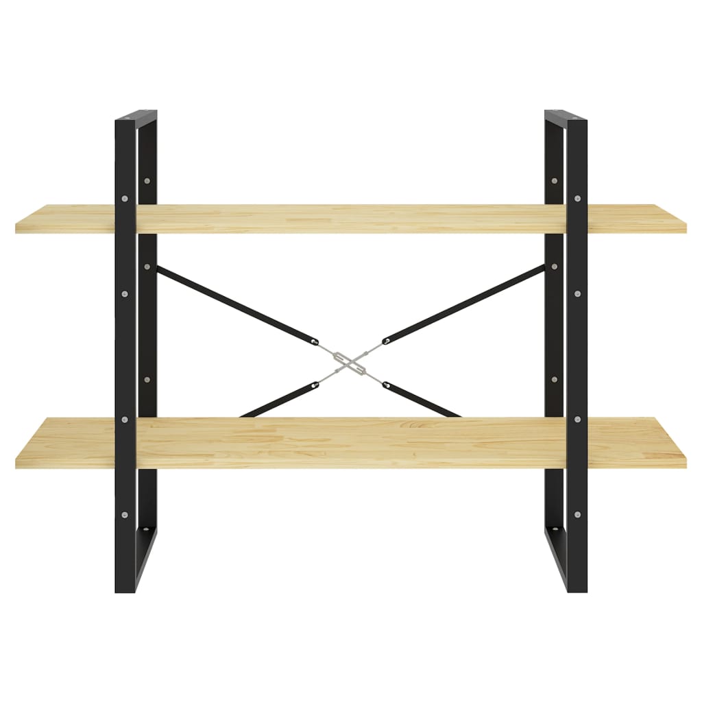 Boekenkast met 2 schappen 100x30x70 cm massief grenenhout is nu te koop bij PeponiXL, paradijselijk wonen!