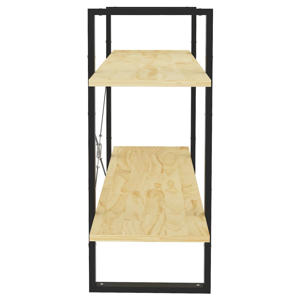 Boekenkast met 2 schappen 100x30x70 cm massief grenenhout is nu te koop bij PeponiXL, paradijselijk wonen!