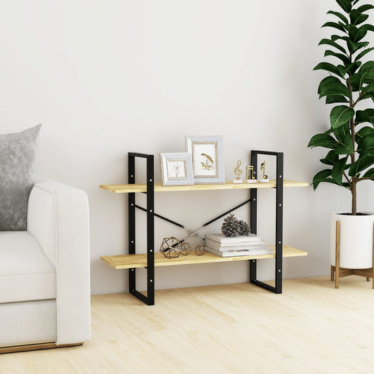 Boekenkast met 2 schappen 100x30x70 cm massief grenenhout is nu te koop bij PeponiXL, paradijselijk wonen!