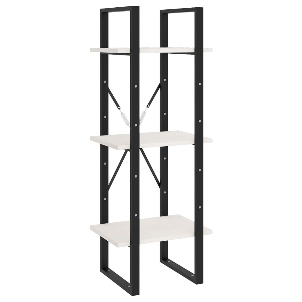 Boekenkast met 3 schappen 40x30x105 cm massief grenenhout wit is nu te koop bij PeponiXL, paradijselijk wonen!