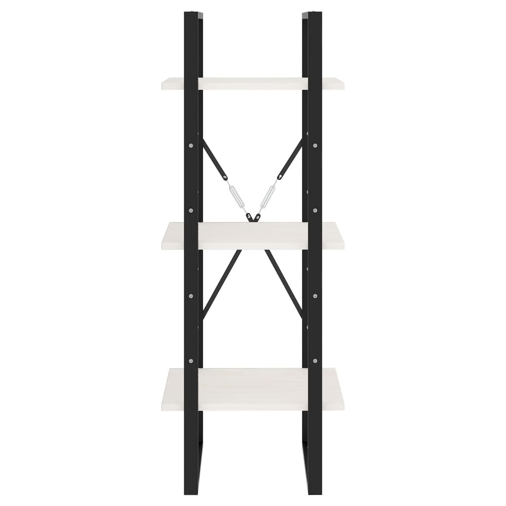 Boekenkast met 3 schappen 40x30x105 cm massief grenenhout wit is nu te koop bij PeponiXL, paradijselijk wonen!