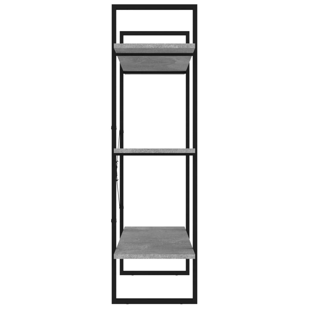 Boekenkast 100x30x105 cm bewerkt hout betongrijs is nu te koop bij PeponiXL, paradijselijk wonen!