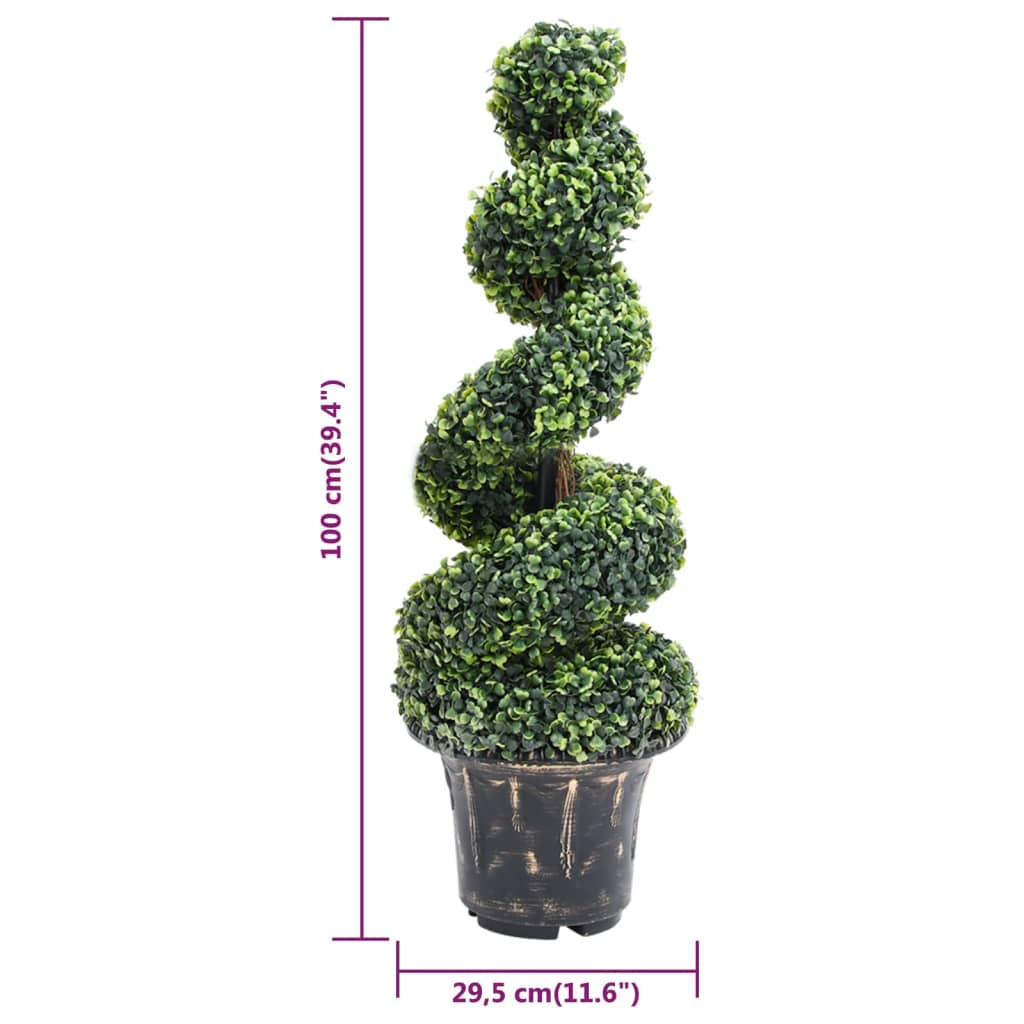 Kunstplant met pot buxus spiraal 100 cm groen is nu te koop bij PeponiXL, paradijselijk wonen!