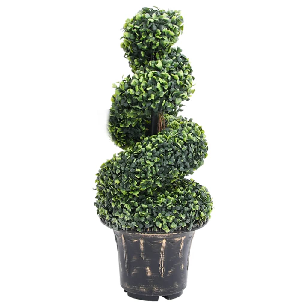 Kunstplant met pot buxus spiraal 89 cm groen is nu te koop bij PeponiXL, paradijselijk wonen!