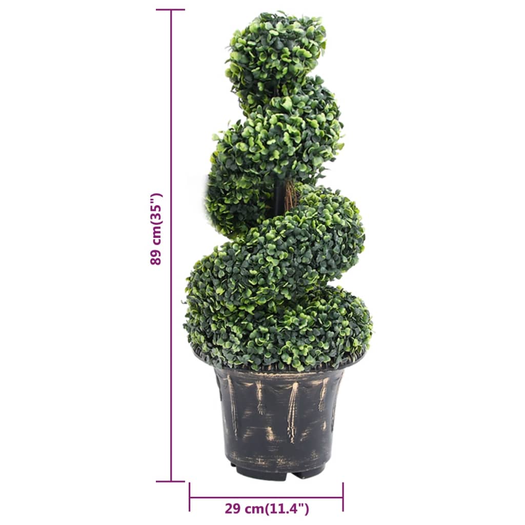 Kunstplant met pot buxus spiraal 89 cm groen is nu te koop bij PeponiXL, paradijselijk wonen!