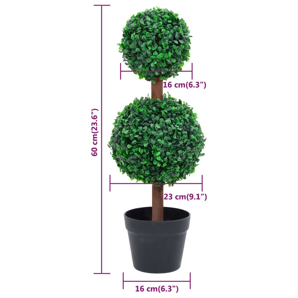 Kunstplant met pot buxus bolvorming 60 cm groen is nu te koop bij PeponiXL, paradijselijk wonen!