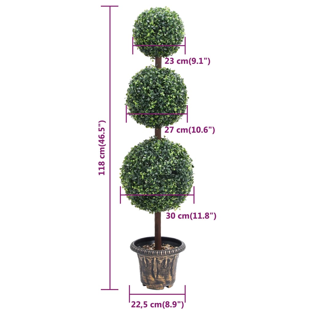Kunstplant met pot buxus bolvorming 118 cm groen is nu te koop bij PeponiXL, paradijselijk wonen!