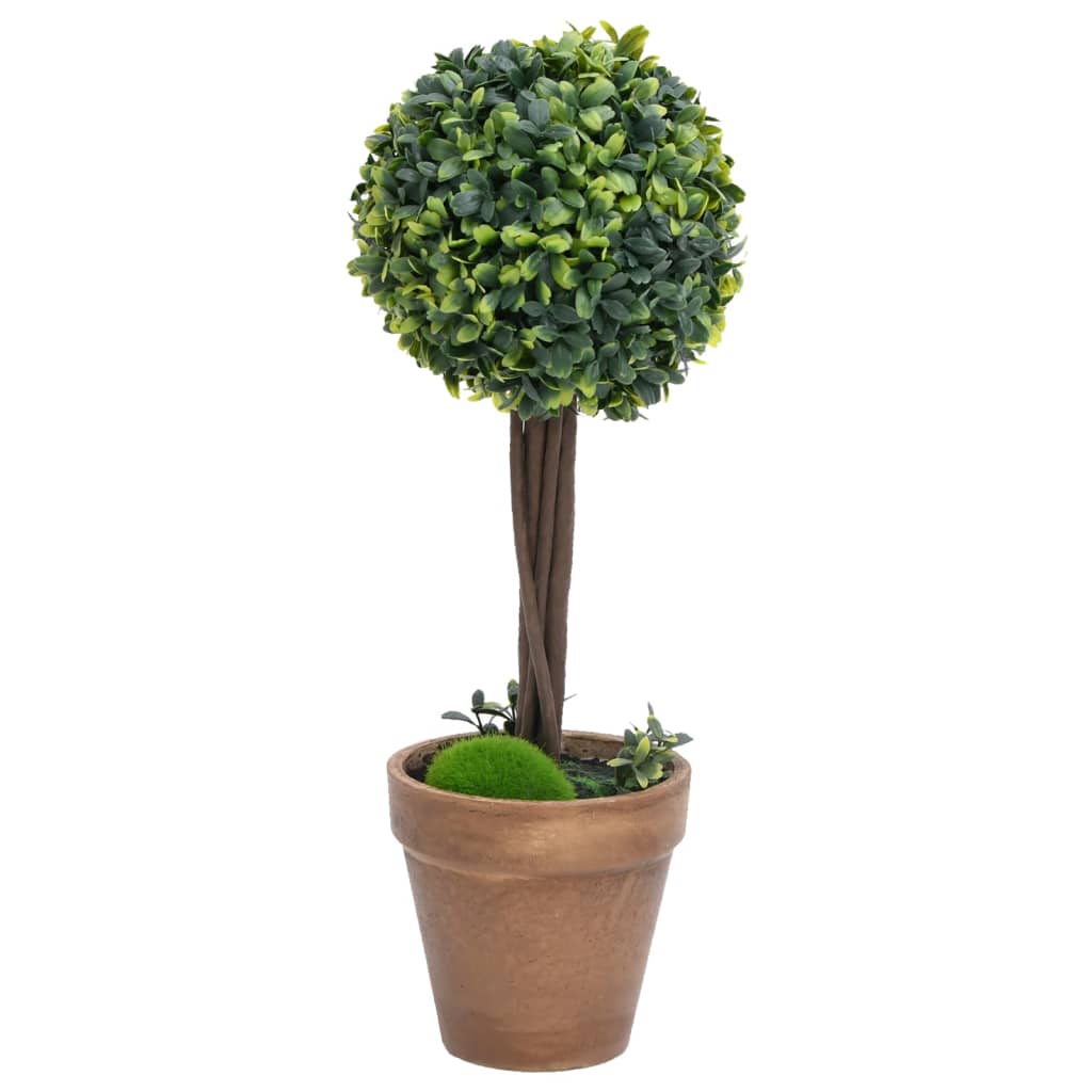 Kunstplanten met pot 2 st buxus bolvorming 56 cm groen is nu te koop bij PeponiXL, paradijselijk wonen!