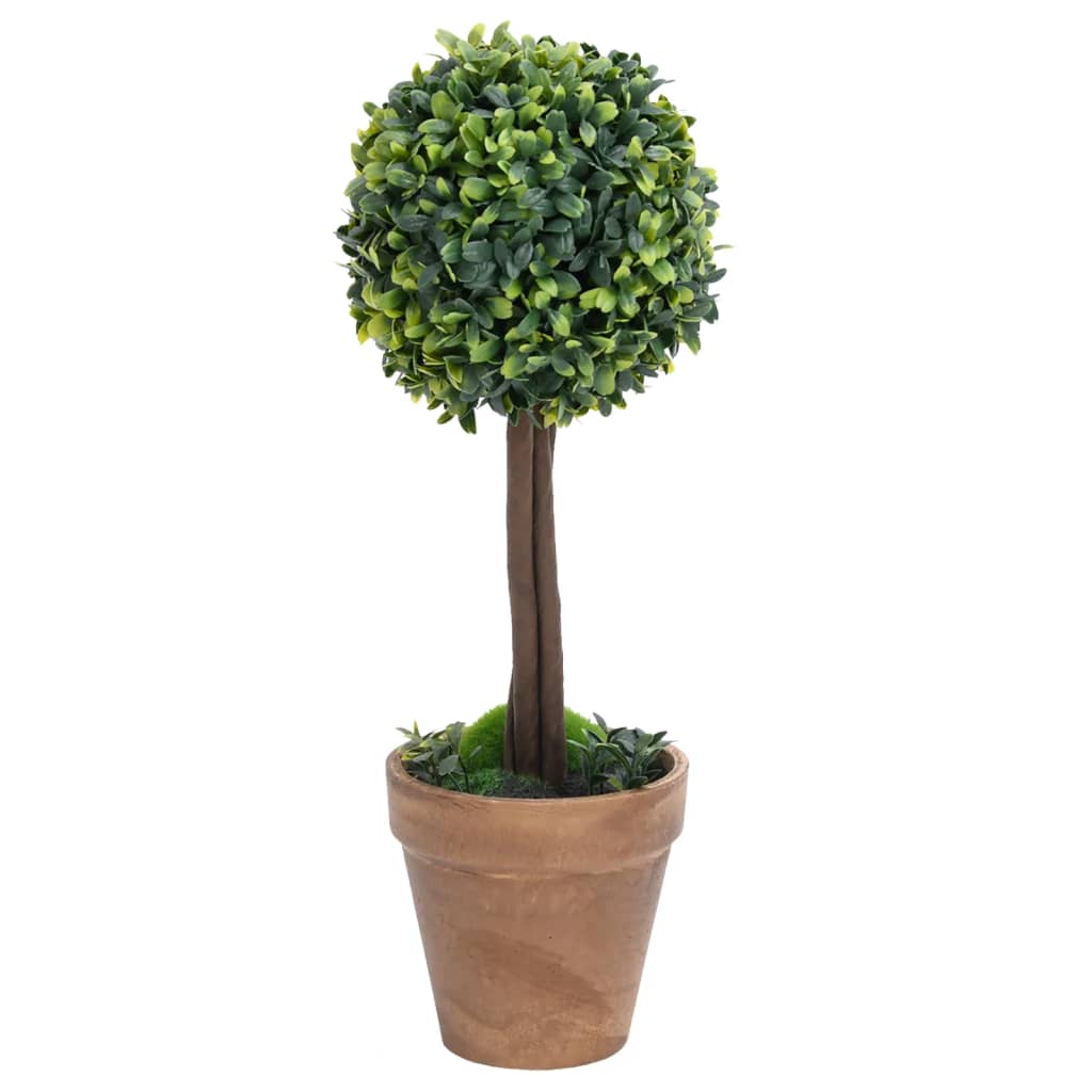 Kunstplanten met pot 2 st buxus bolvorming 56 cm groen is nu te koop bij PeponiXL, paradijselijk wonen!