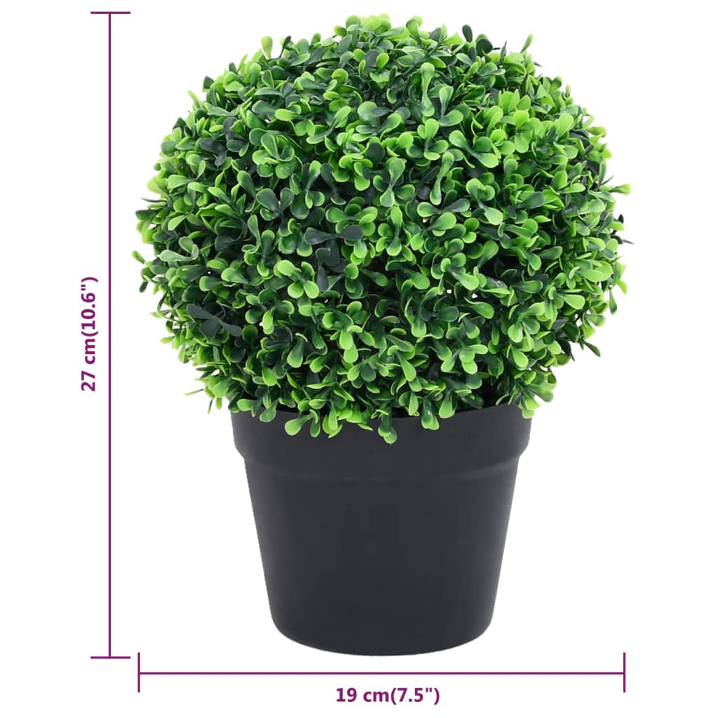 Kunstplanten met pot 2 st buxus bolvorming 27 cm groen is nu te koop bij PeponiXL, paradijselijk wonen!