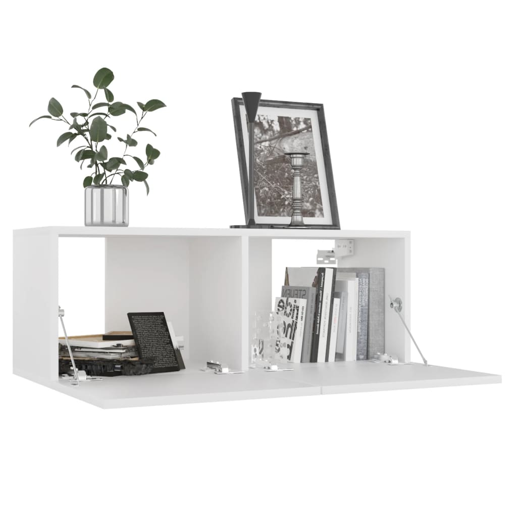 8-delige Tv-meubelset bewerkt hout wit is nu te koop bij PeponiXL, paradijselijk wonen!