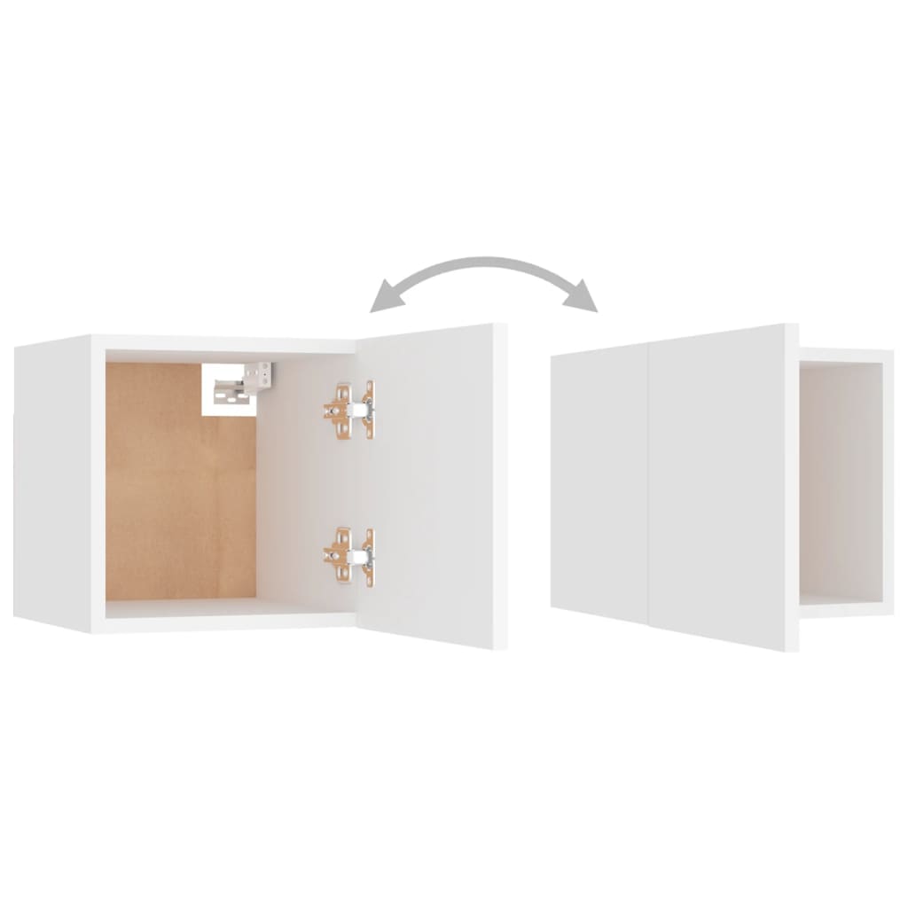 7-delige Tv-meubelset bewerkt hout wit is nu te koop bij PeponiXL, paradijselijk wonen!