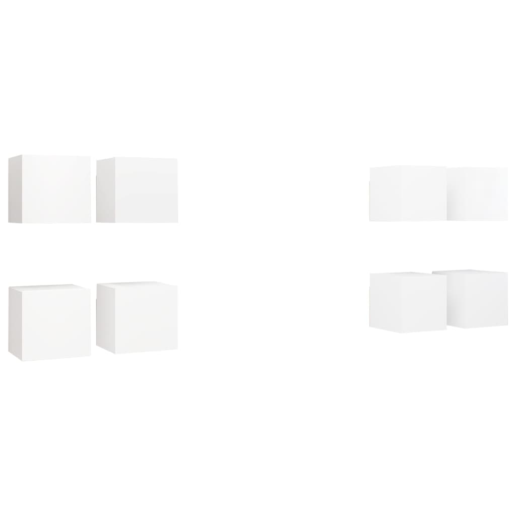 Tv-wandmeubelen 8 st 30,5x30x30 cm wit is nu te koop bij PeponiXL, paradijselijk wonen!