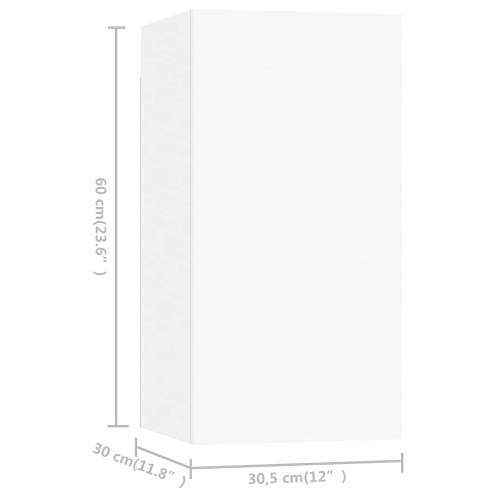 Tv-meubelen 7 st 30,5x30x60 cm bewerkt hout wit is nu te koop bij PeponiXL, paradijselijk wonen!