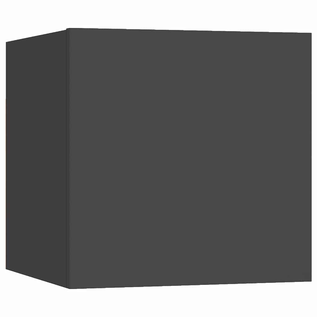 6-delige Tv-meubelset bewerkt hout grijs is nu te koop bij PeponiXL, paradijselijk wonen!