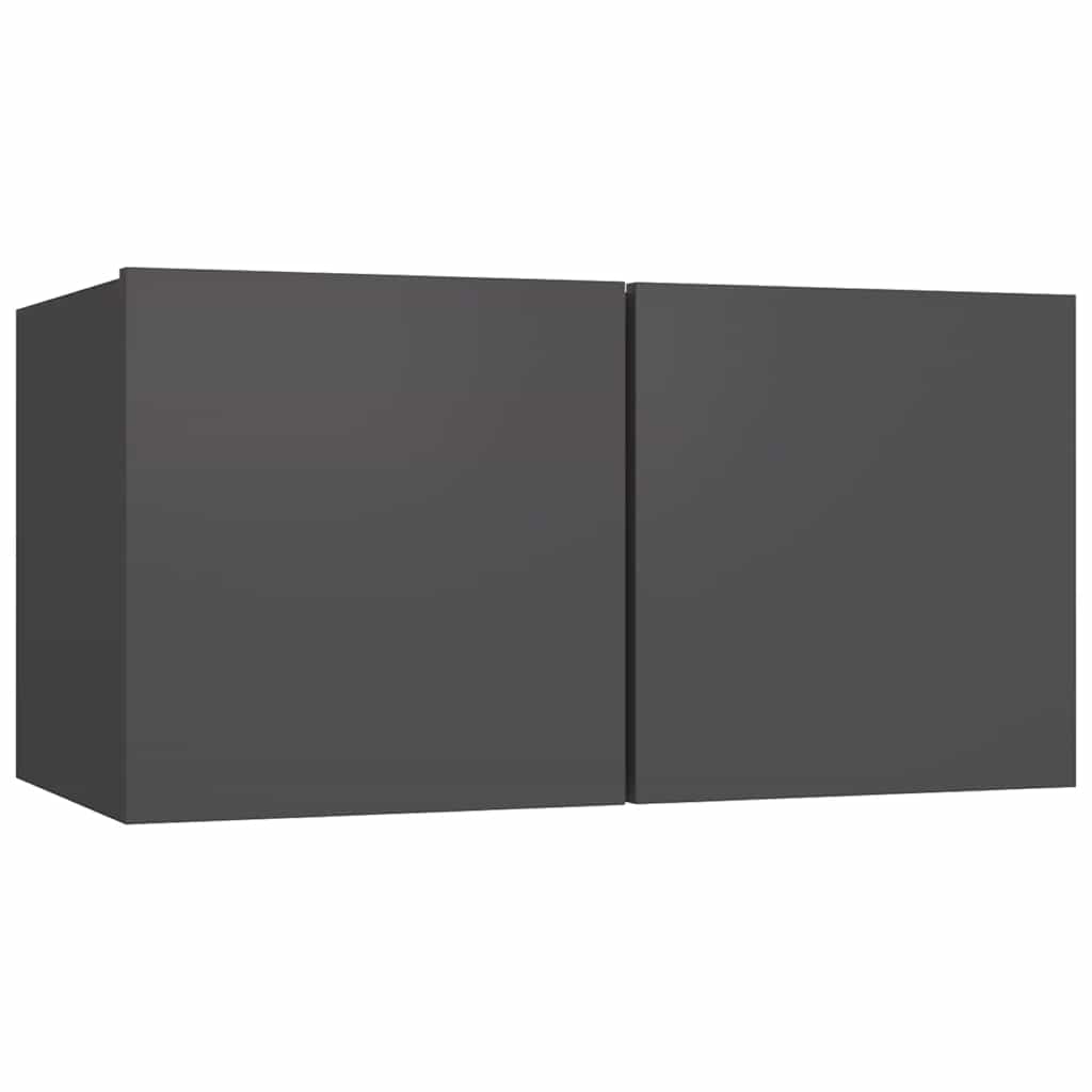 6-delige Tv-meubelset bewerkt hout grijs is nu te koop bij PeponiXL, paradijselijk wonen!