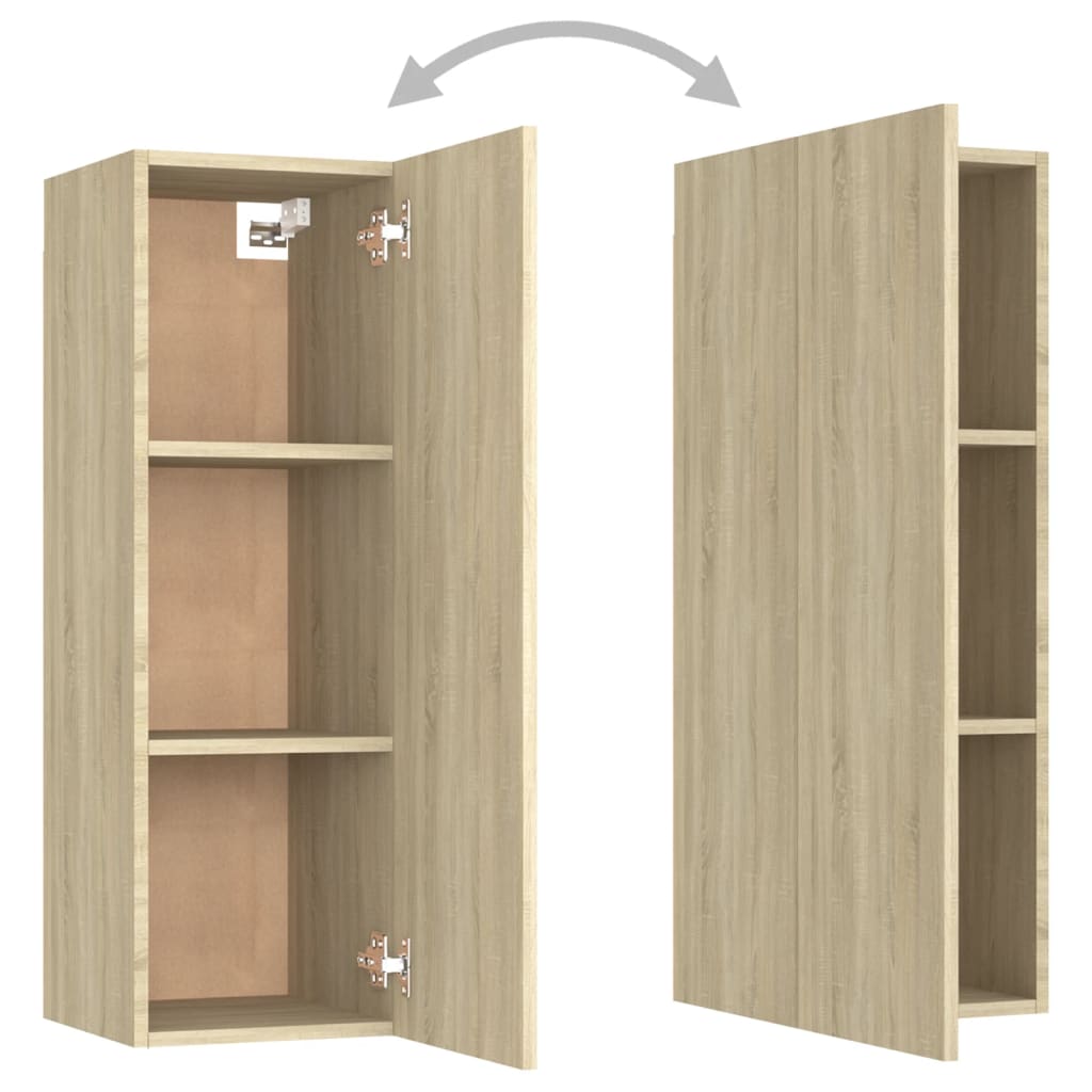 5-delige Tv-meubelset bewerkt hout sonoma eikenkleurig is nu te koop bij PeponiXL, paradijselijk wonen!