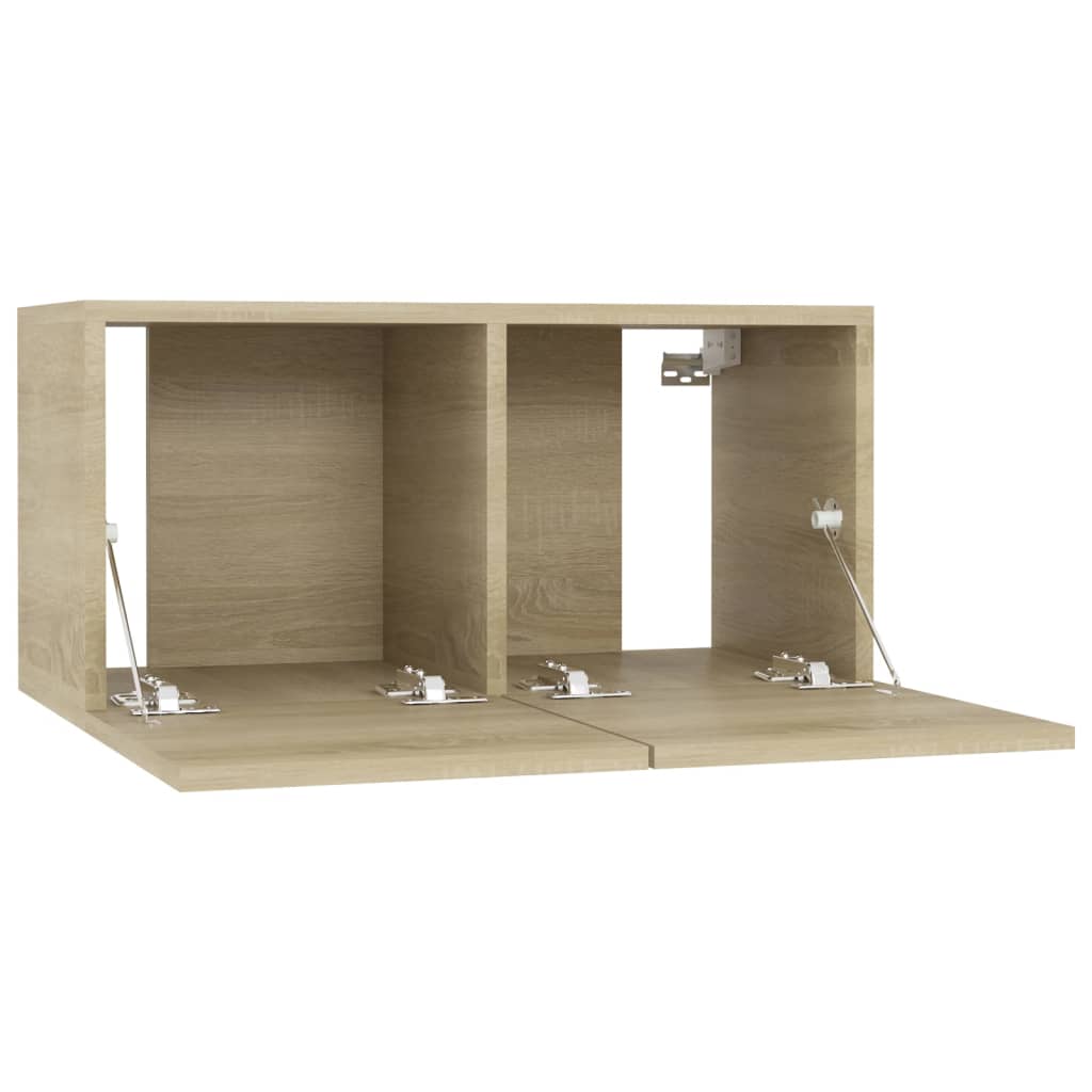 5-delige Tv-meubelset bewerkt hout sonoma eikenkleurig is nu te koop bij PeponiXL, paradijselijk wonen!