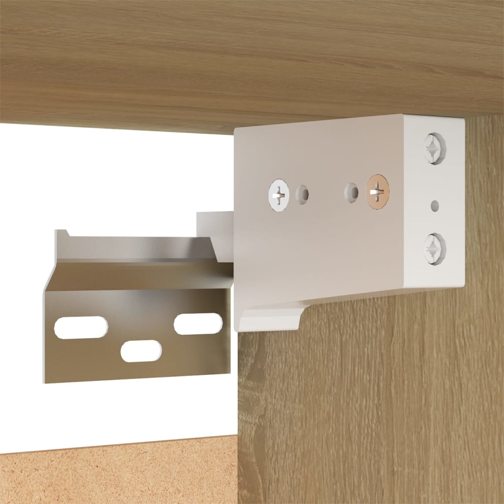 8-delige Tv-meubelset bewerkt hout sonoma eikenkleurig is nu te koop bij PeponiXL, paradijselijk wonen!
