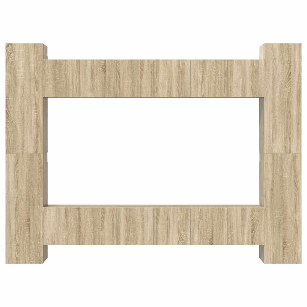 10-delige Tv-meubelset bewerkt hout sonoma eikenkleurig is nu te koop bij PeponiXL, paradijselijk wonen!