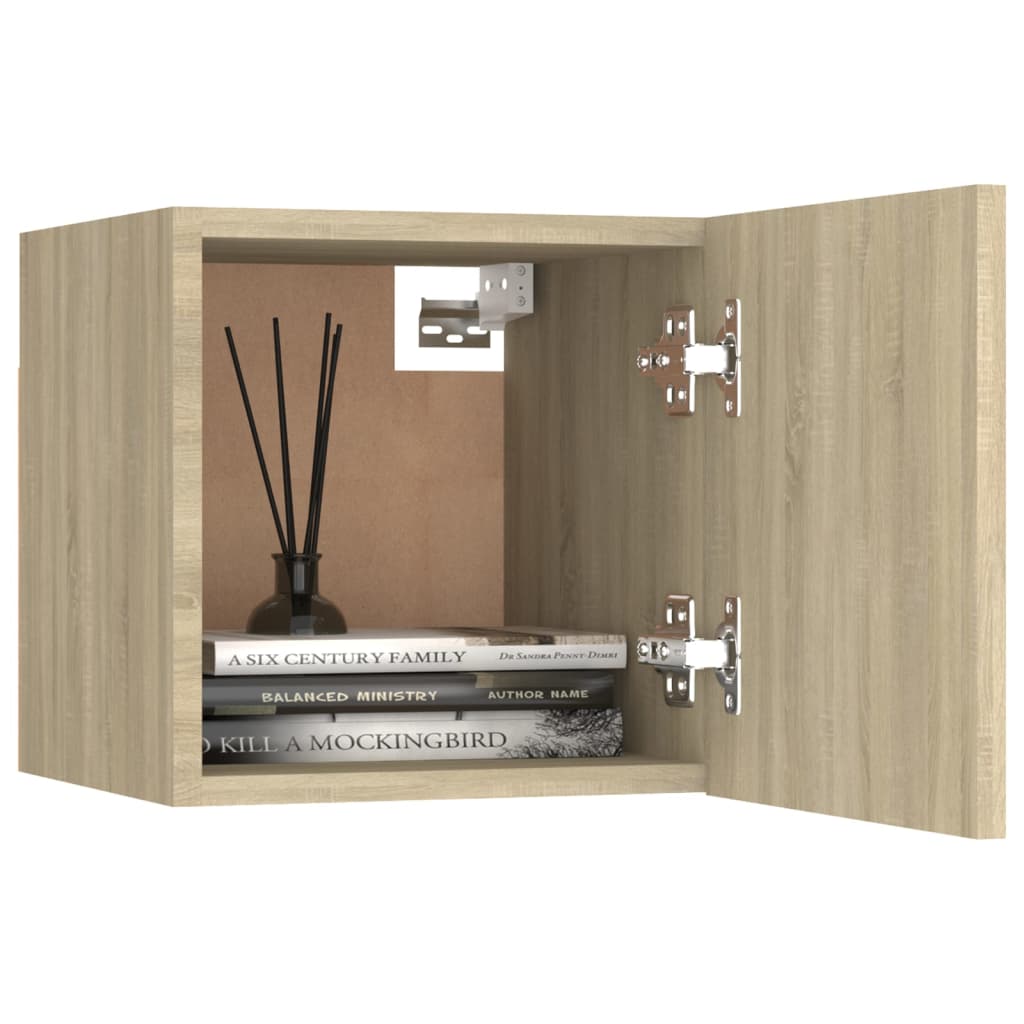 6-delige Tv-meubelset bewerkt hout sonoma eikenkleurig is nu te koop bij PeponiXL, paradijselijk wonen!