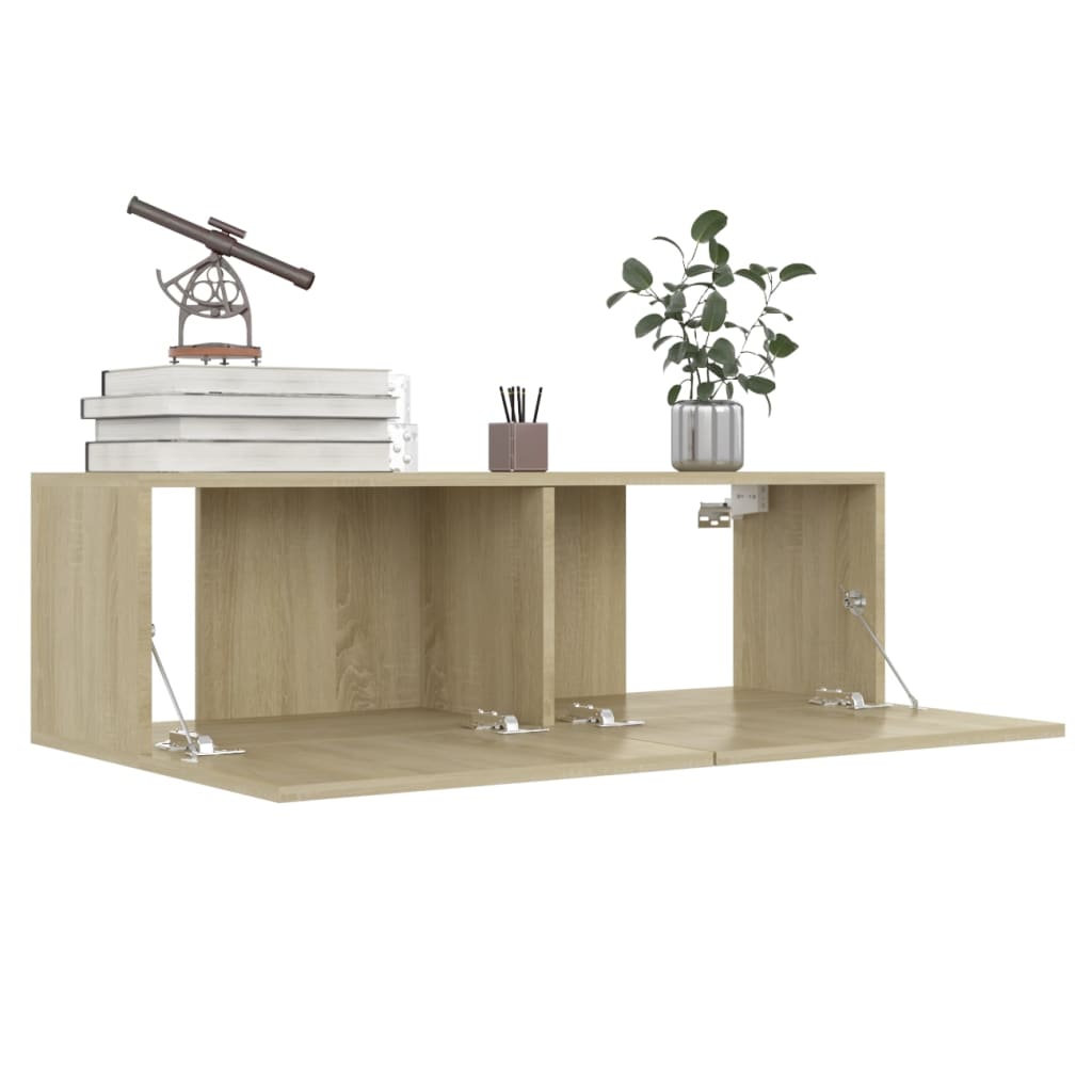 6-delige Tv-meubelset bewerkt hout sonoma eikenkleurig is nu te koop bij PeponiXL, paradijselijk wonen!