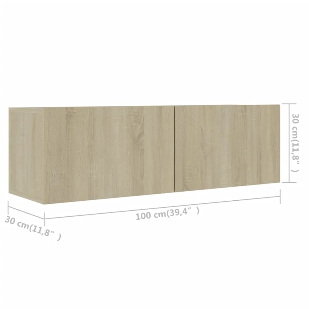6-delige Tv-meubelset bewerkt hout sonoma eikenkleurig is nu te koop bij PeponiXL, paradijselijk wonen!