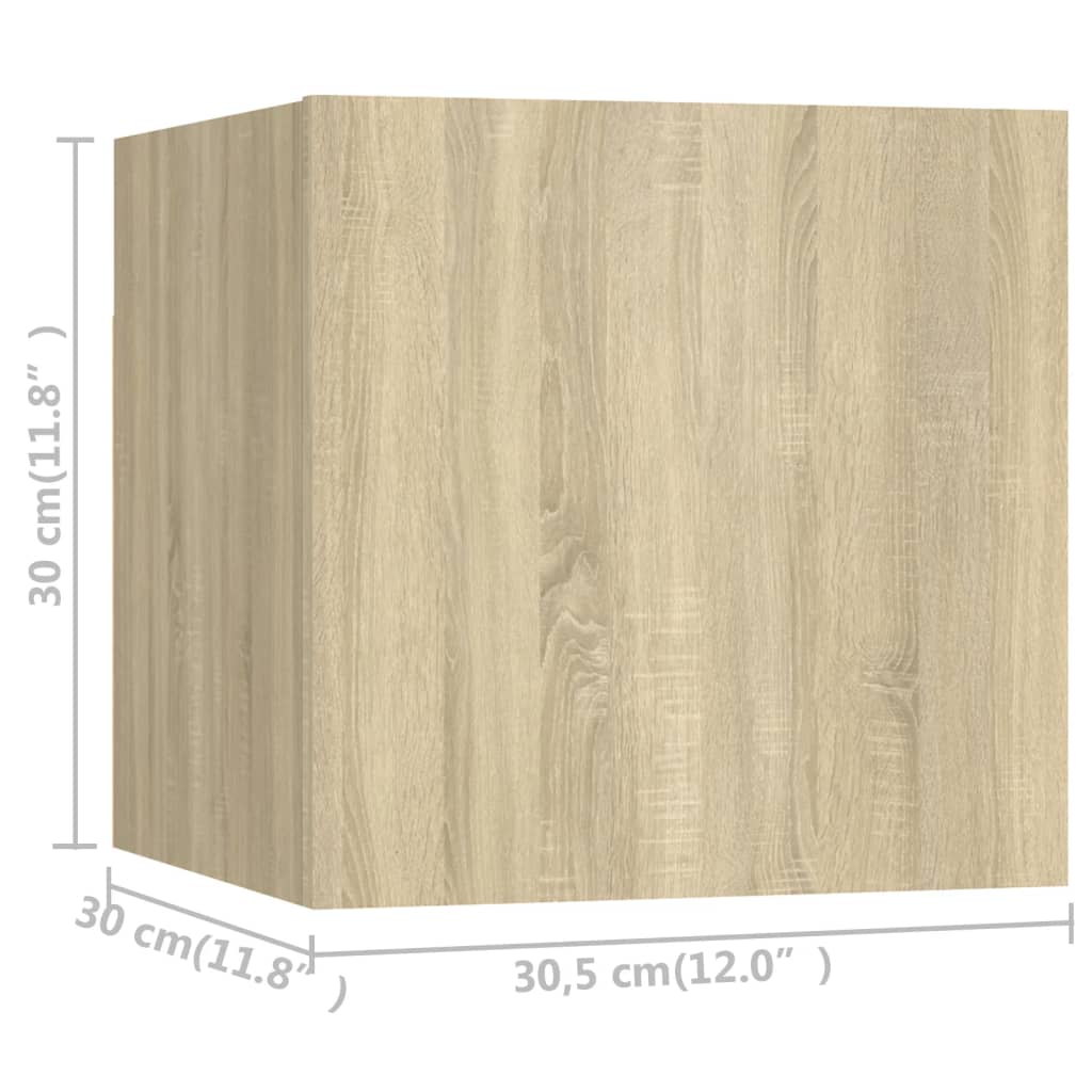 6-delige Tv-meubelset bewerkt hout sonoma eikenkleurig is nu te koop bij PeponiXL, paradijselijk wonen!