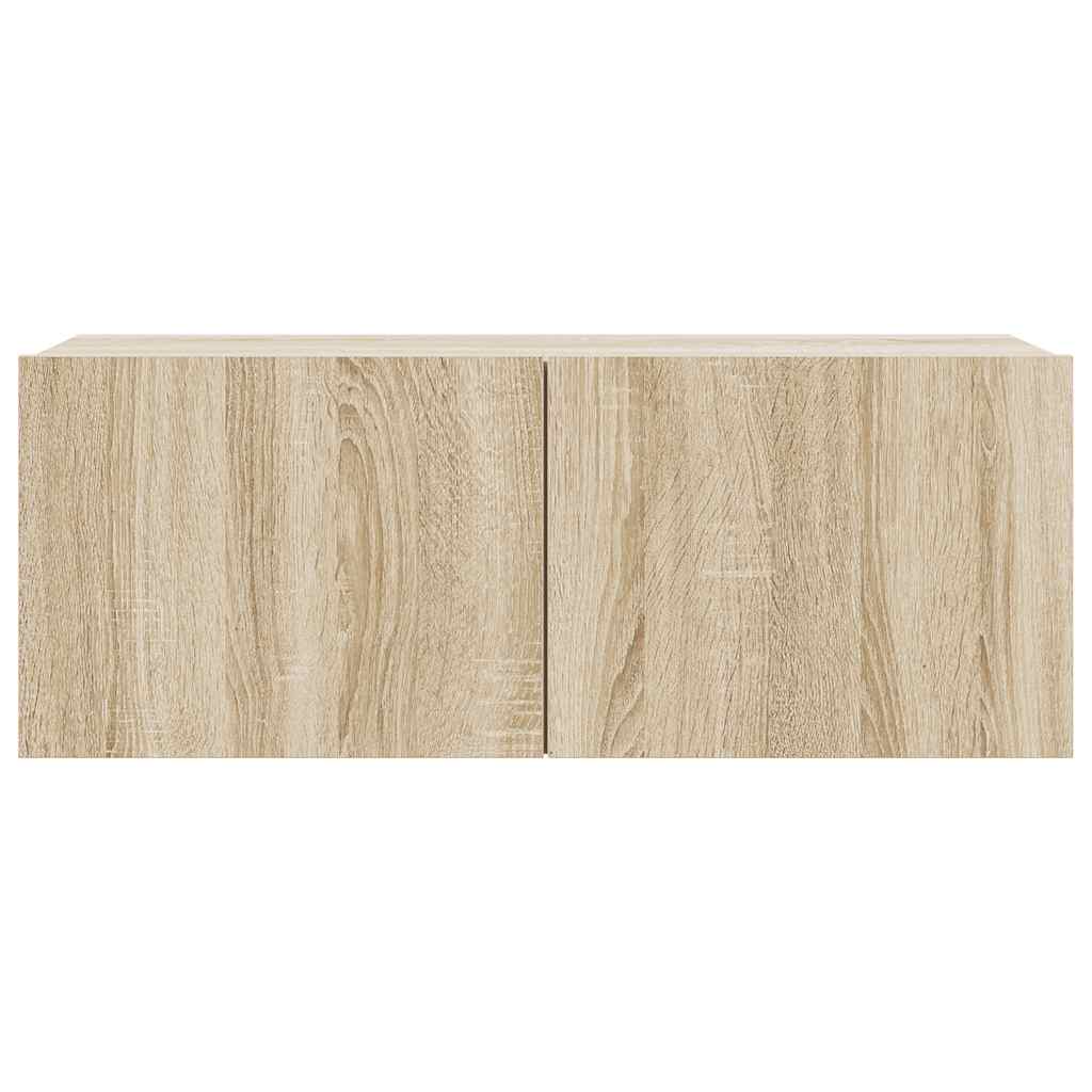 8-delige Tv-meubelset spaanplaat sonoma eikenkleurig is nu te koop bij PeponiXL, paradijselijk wonen!