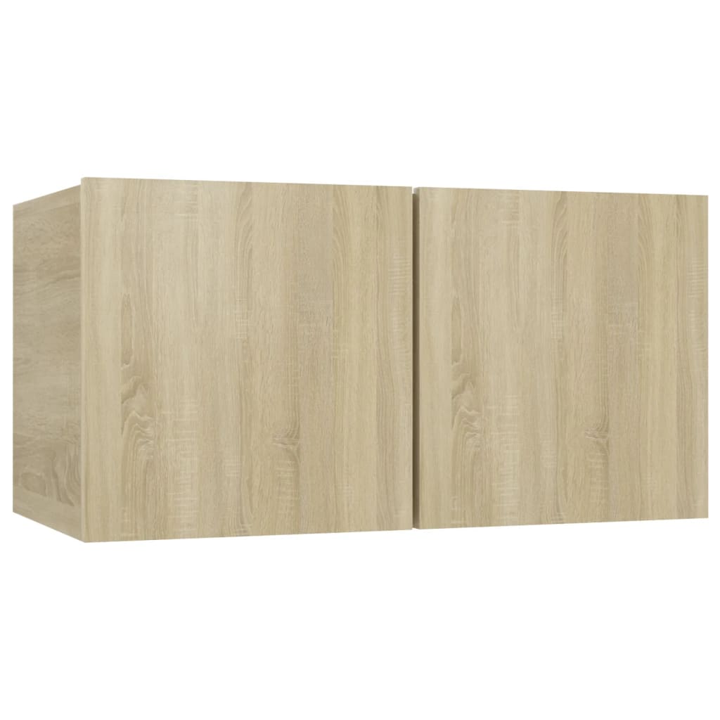 8-delige Tv-meubelset bewerkt hout sonoma eikenkleurig is nu te koop bij PeponiXL, paradijselijk wonen!