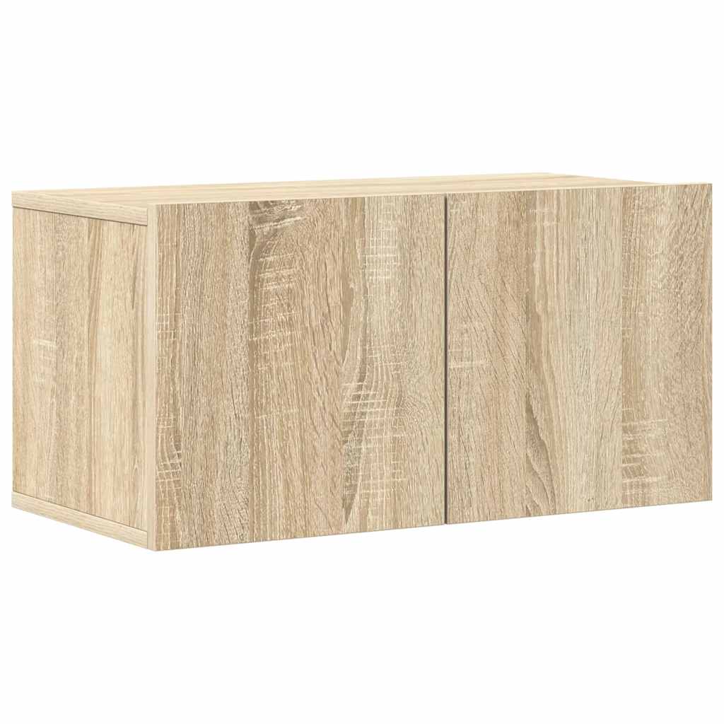 8-delige Tv-meubelset bewerkt hout sonoma eikenkleurig is nu te koop bij PeponiXL, paradijselijk wonen!