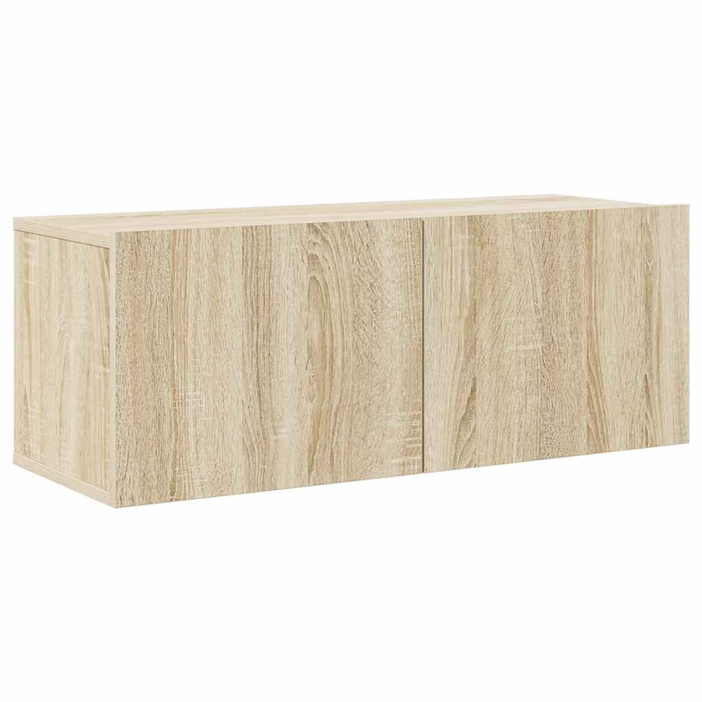8-delige Tv-meubelset bewerkt hout sonoma eikenkleurig is nu te koop bij PeponiXL, paradijselijk wonen!
