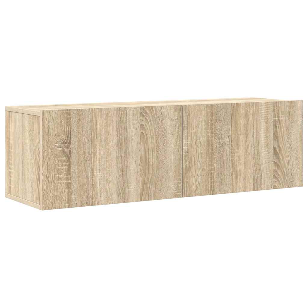 8-delige Tv-meubelset bewerkt hout sonoma eikenkleurig is nu te koop bij PeponiXL, paradijselijk wonen!