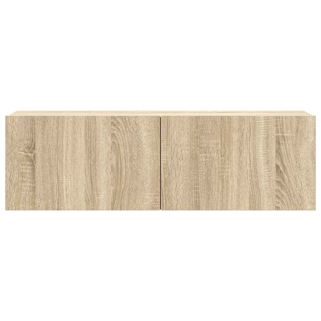 8-delige Tv-meubelset bewerkt hout sonoma eikenkleurig is nu te koop bij PeponiXL, paradijselijk wonen!