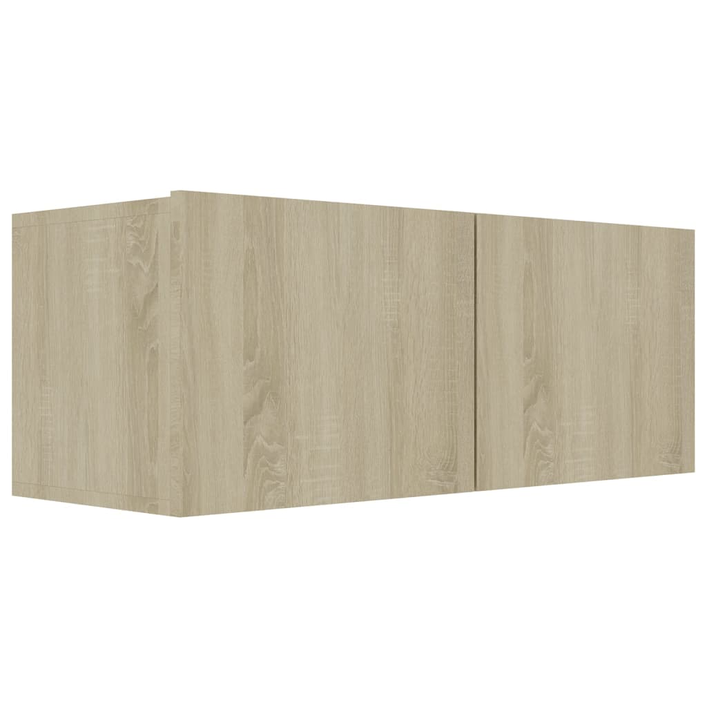 4-delige Tv-meubelset spaanplaat sonoma eikenkleurig is nu te koop bij PeponiXL, paradijselijk wonen!