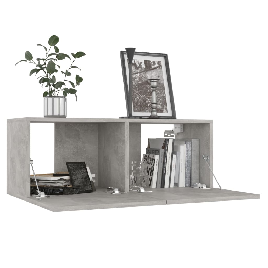 6-delige Tv-meubelset bewerkt hout betongrijs is nu te koop bij PeponiXL, paradijselijk wonen!