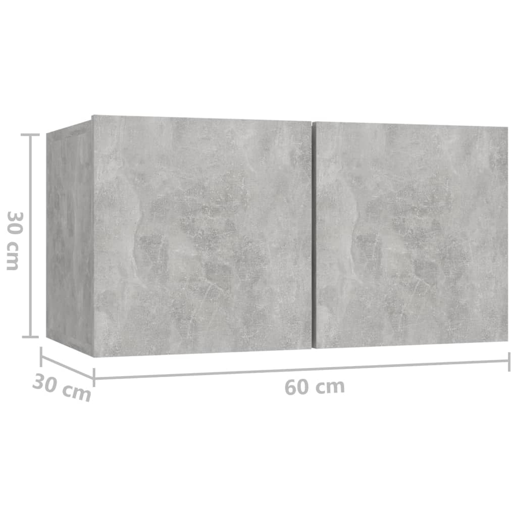 6-delige Tv-meubelset bewerkt hout betongrijs is nu te koop bij PeponiXL, paradijselijk wonen!