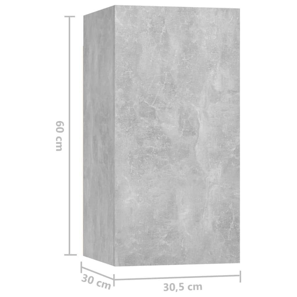 5-delige Tv-meubelset bewerkt hout betongrijs is nu te koop bij PeponiXL, paradijselijk wonen!