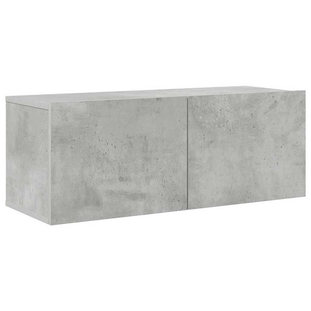 8-delige Tv-meubelset bewerkt hout betongrijs is nu te koop bij PeponiXL, paradijselijk wonen!