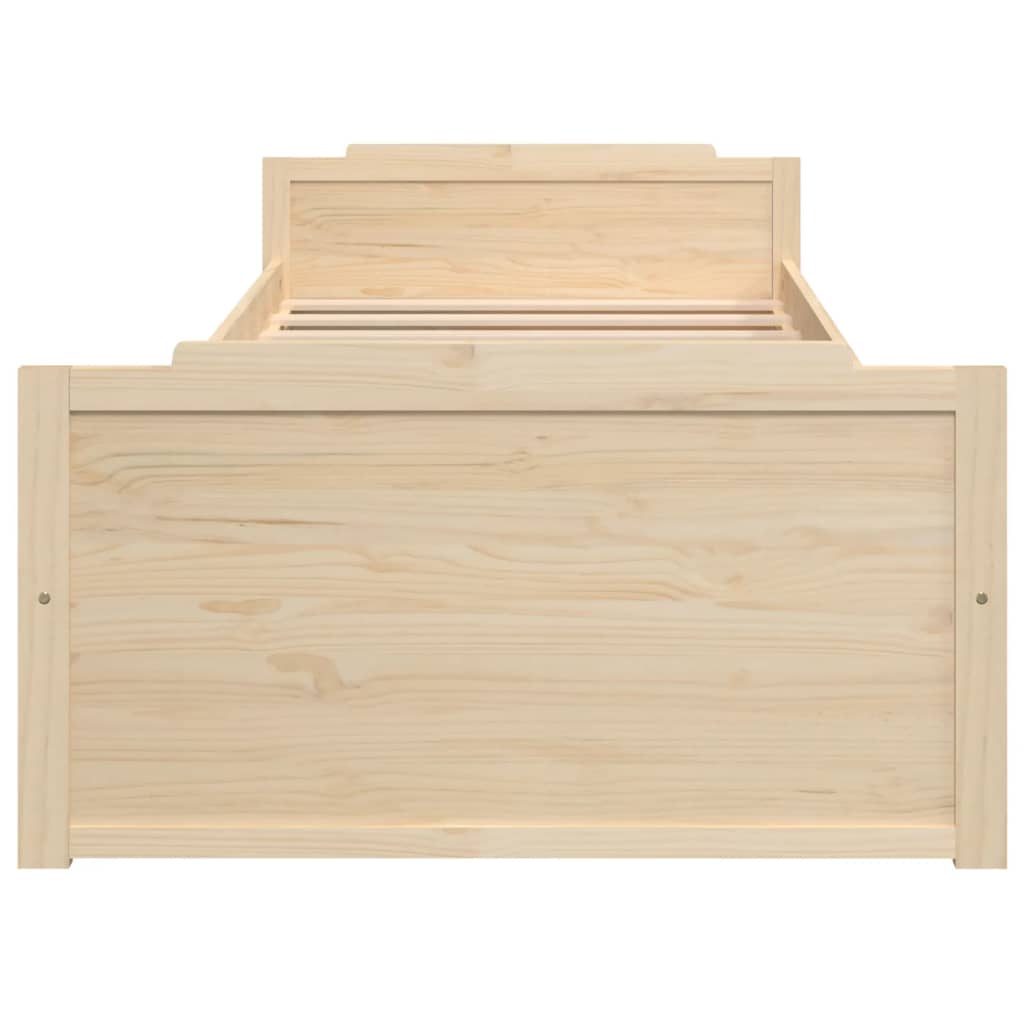 Bedframe met lades massief grenenhout 90x200 cm is nu te koop bij PeponiXL, paradijselijk wonen!