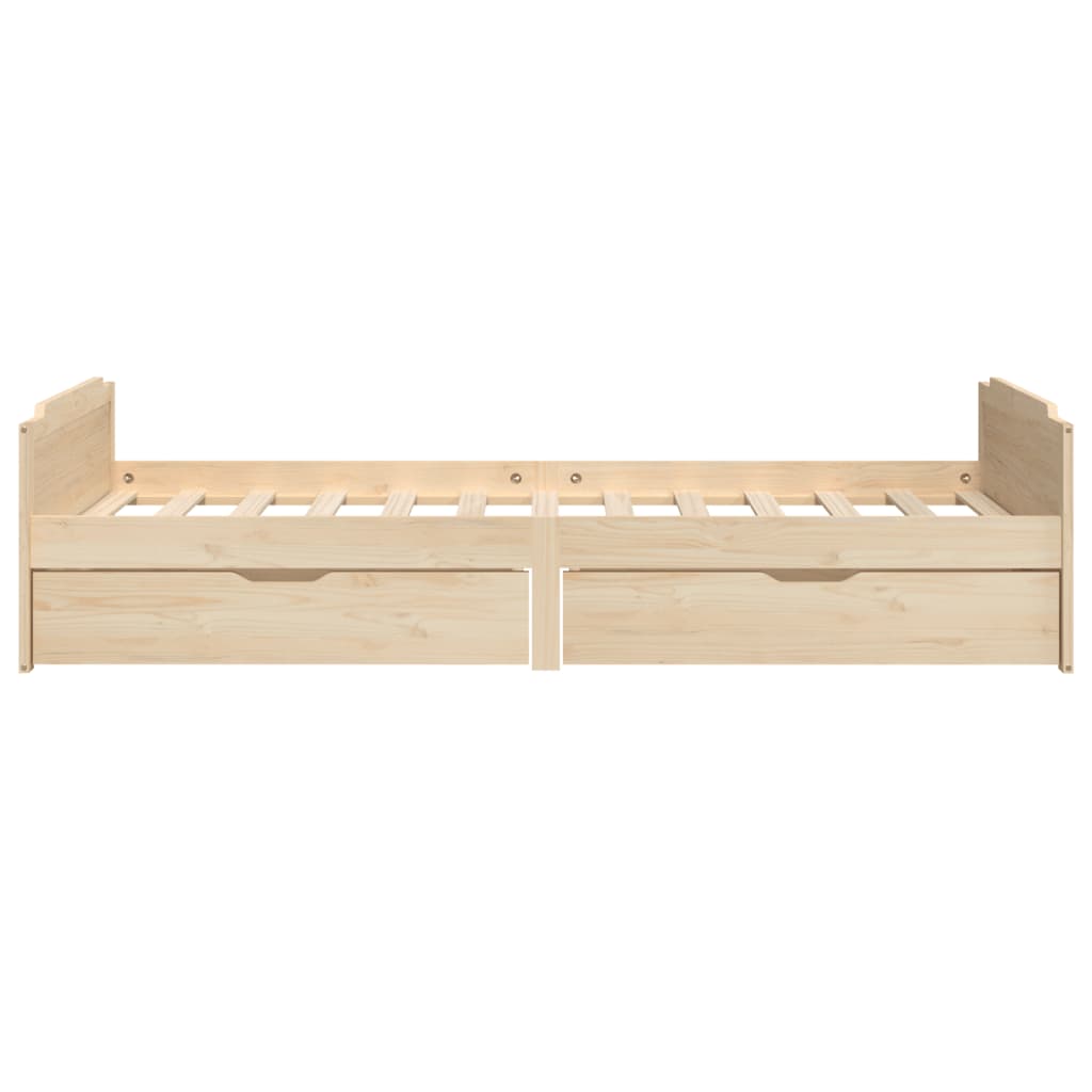 Bedframe met lades massief grenenhout 90x200 cm is nu te koop bij PeponiXL, paradijselijk wonen!