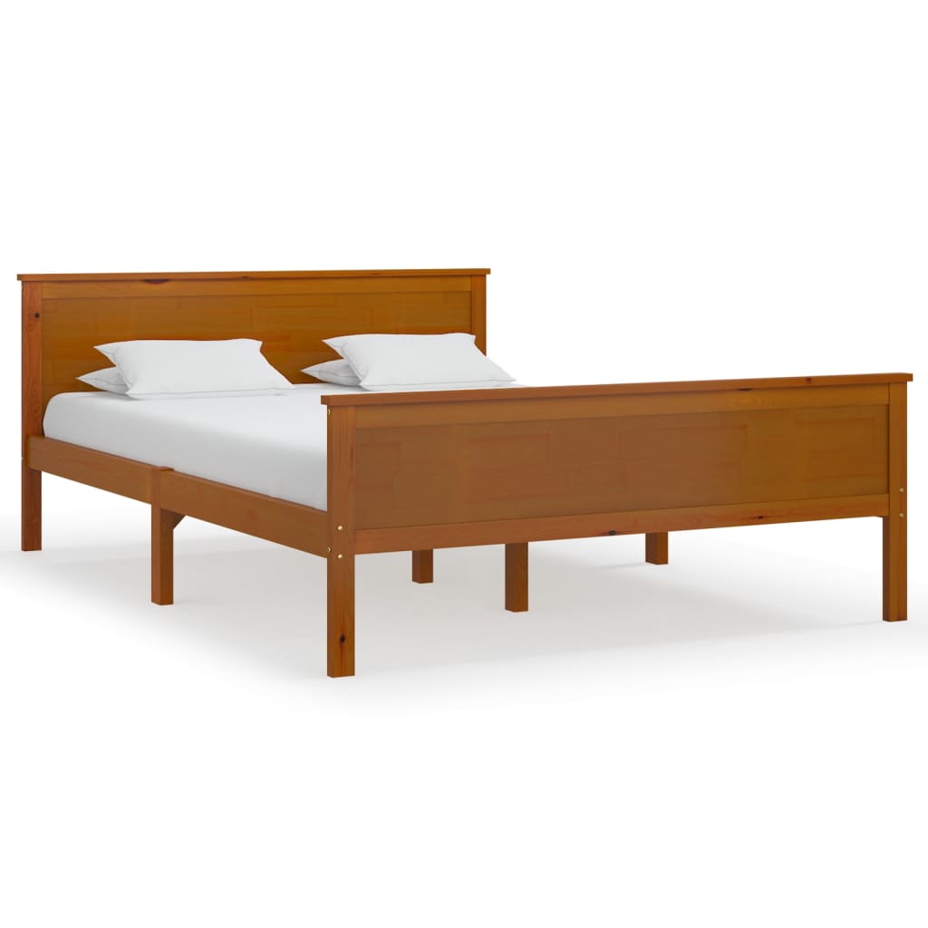 Bedframe massief grenenhout honingbruin 120x200 cm is nu te koop bij PeponiXL, paradijselijk wonen!