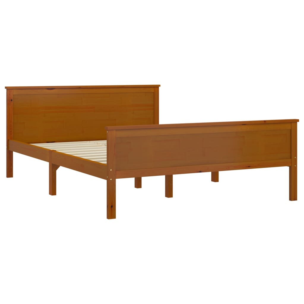Bedframe massief grenenhout honingbruin 120x200 cm is nu te koop bij PeponiXL, paradijselijk wonen!