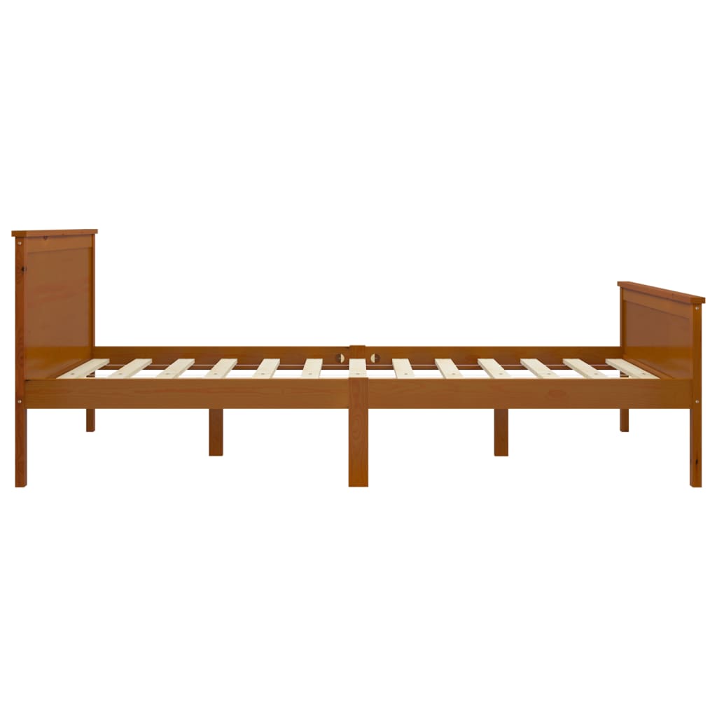 Bedframe massief grenenhout honingbruin 120x200 cm is nu te koop bij PeponiXL, paradijselijk wonen!