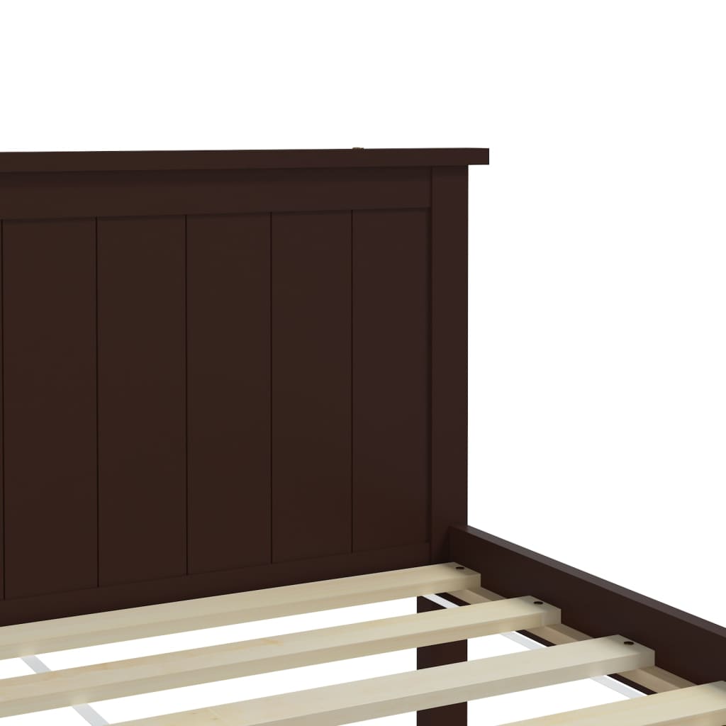 Bedframe massief grenenhout donkerbruin 90x200 cm is nu te koop bij PeponiXL, paradijselijk wonen!
