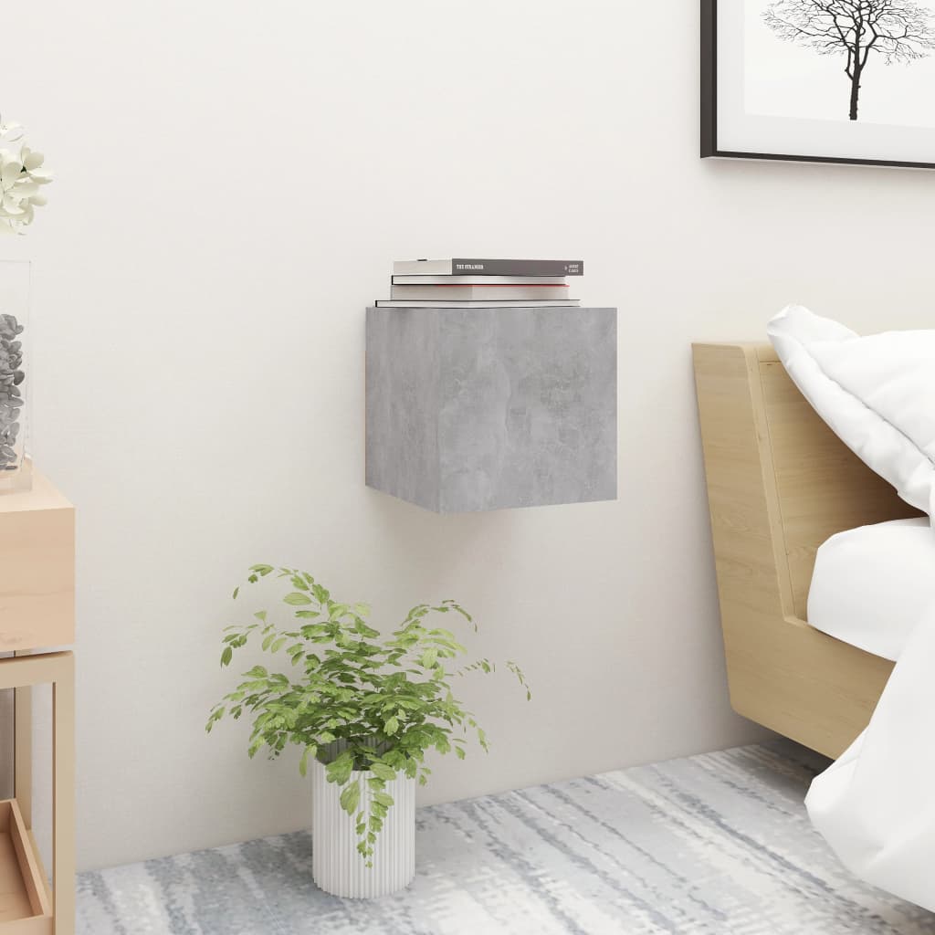 Nachtkastjes 2 st 30,5x30x30 cm spaanplaat betongrijs is nu te koop bij PeponiXL, paradijselijk wonen!