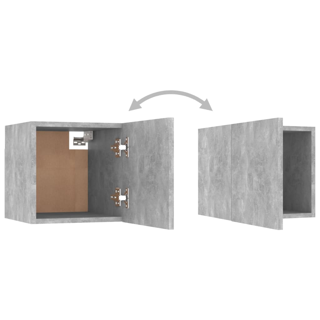 Nachtkastjes 2 st 30,5x30x30 cm spaanplaat betongrijs is nu te koop bij PeponiXL, paradijselijk wonen!