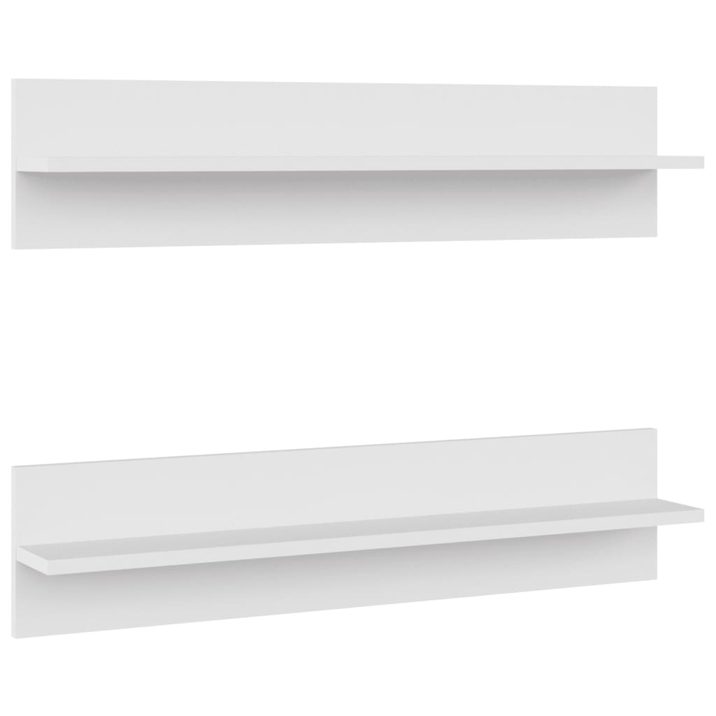 Wandschappen 2 st 80x11,5x18 cm bewerkt hout wit is nu te koop bij PeponiXL, paradijselijk wonen!